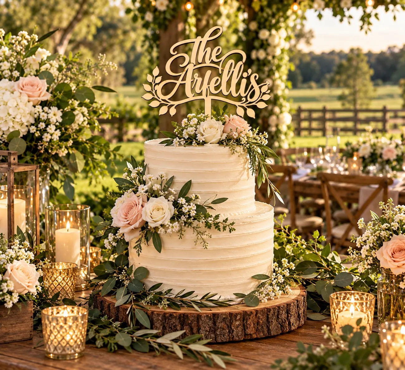 Wedding cake topper β family name