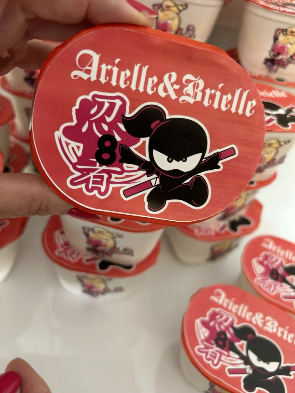 Ninja birthday party favor cups