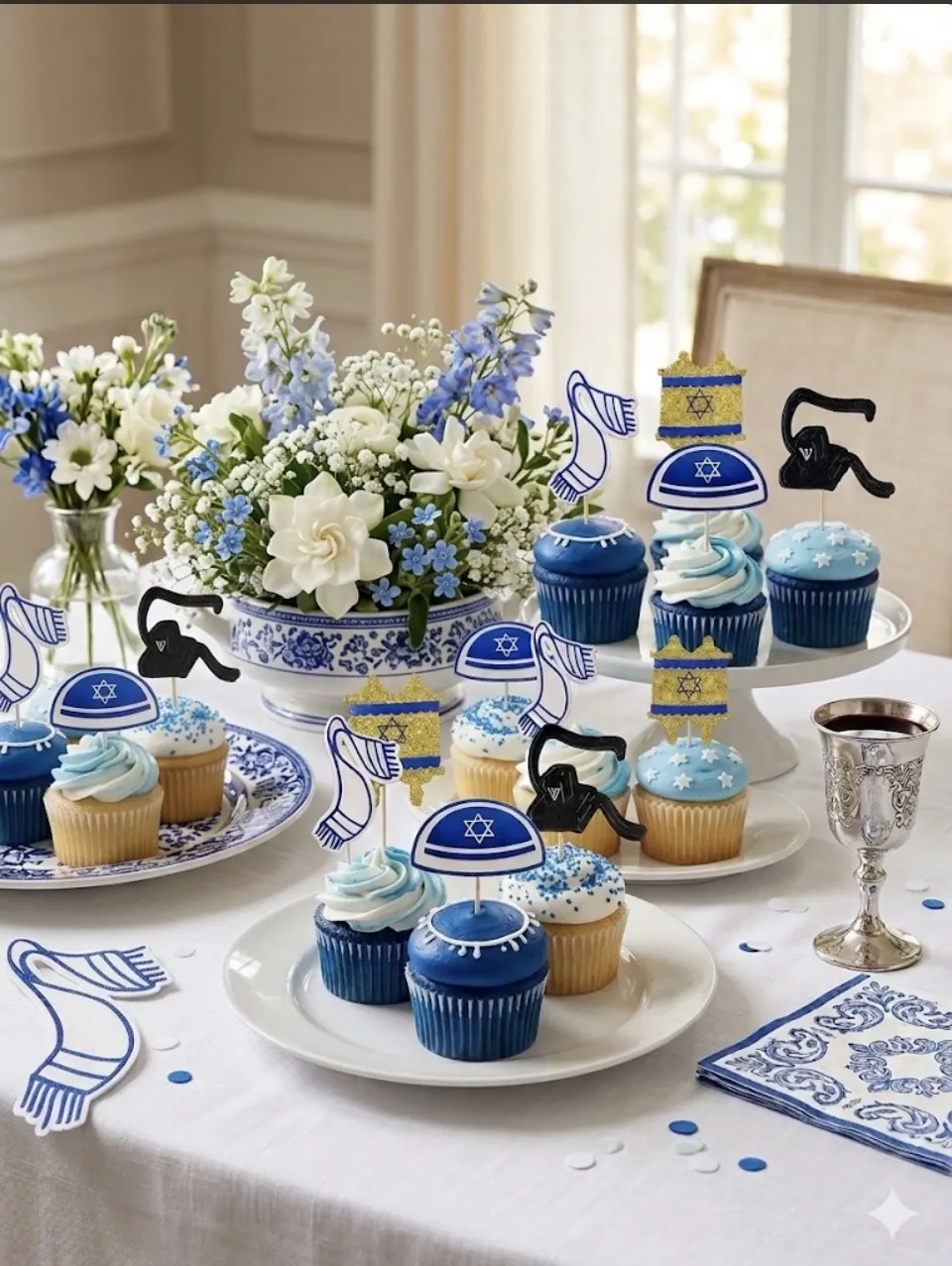 Jewish celebration cupcake toppers