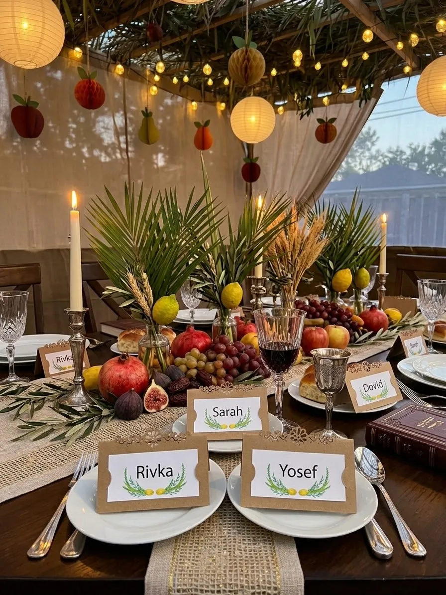 Sukkot table name cards